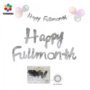 DÂY CỜ CHỮ HAPPY FULLMONTH BẠC